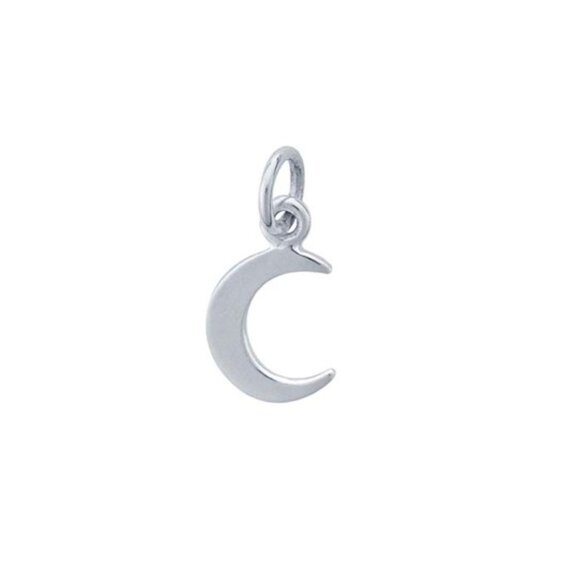 Tiny Crescent Moon Pendant - Picture 9 of 16